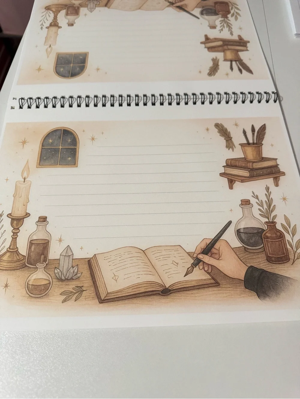 A Journal - Cream & Brown Illustrated Cover